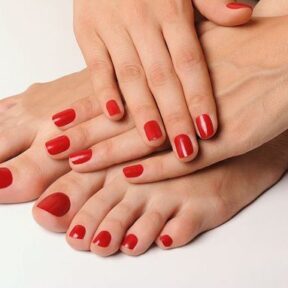 Manicure and pedicure at home